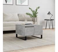 vidaXL Table Basse, Table d'Appoint avec Tiroir, Bout de Canapé avec Pieds, Meuble de Rangement Salle de Séjour, Moderne, Gris Béton Bois d'Ingénierie 830768 Gris G