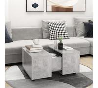 vidaXL Table basse Gris béton 60x60x38 cm Aggloméré