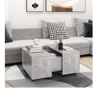 vidaXL Table basse Gris béton 60x60x38 cm Aggloméré