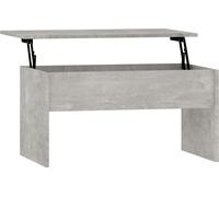 vidaXL Table basse gris béton 80x50,5x41,5 cm Bois composite