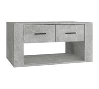 Vidaxl Table Basse Gris Béton 80x50x40 Cm Bois D'ingénierie Marron