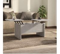 Vidaxl Table Basse Gris Béton 80x50x42,5 Cm Bois D'ingénierie Multicolore