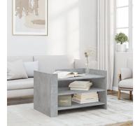 Vidaxl Table Basse Gris Béton 80x50x50 Cm Bois D'ingénierie Marron