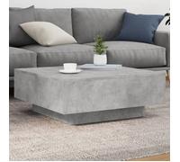 vidaXL Table basse gris béton 80x80x31 cm bois d'ingénierie 836584