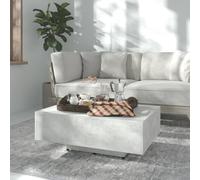 Vidaxl Table Basse Gris Béton 85x55x31 Cm Bois D'ingénierie Gris
