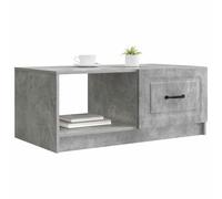 vidaXL Table Basse Gris béton 90 x 50 x 37 cm Bois d'ingénierie, Table Basse rectangulaire Vintage Chic, Rangement spacieux pour Salon, Meuble décoratif en Bois