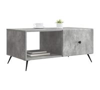 vidaXL Table Basse Gris béton 90 x 50 x 40 cm Bois d'ingénierie, Table Basse rectangulaire élégante, Style Vintage, Rangement spacieux, Surface multifonctionnelle, pièce maîtresse Classique