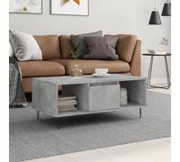 Vidaxl Table Basse Gris Béton 90x50x36,5 Cm Bois D'ingénierie Gris