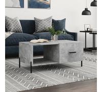 Vidaxl Table Basse Gris Béton 90x50x40 Cm Bois D'ingénierie Gris