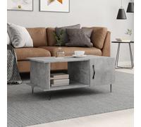 Vidaxl Table Basse Gris Béton 90x50x40 Cm Bois D'ingénierie Gris