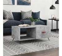 vidaXL Table basse gris béton 90x50x40 cm bois d'ingénierie829184 Gris G