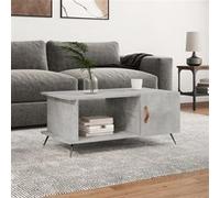 vidaXL Table basse gris béton 90x50x40 cm bois d'ingénierie
