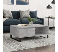 Vidaxl Table Basse Gris Béton 90x60x35 Cm Bois D'ingénierie Gris