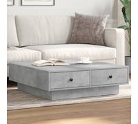 Vidaxl Table Basse Gris Béton 90x90x28 Cm Aggloméré Gris