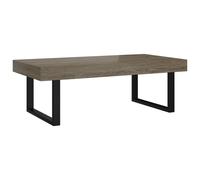 vidaXL Table basse Gris et noir 120x60x40 cm MDF et fer 286104