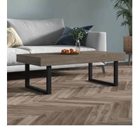 vidaXL Table basse Gris et noir 120x60x40 cm MDF et fer