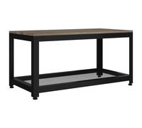 vidaXL Table basse Gris et noir 90x45x45 cm MDF et fer
