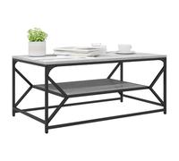 vidaXL Table basse Sonoma Grise rectangulaire avec étagère 90 x 50 x 40 cm Bois d'ingénierie