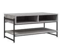 Table Basse, Table d'Appoint avec Pieds, Bout de Canapé avec Rangement, Meuble de Salon, Industriel, Sonoma Gris Bois d'Ingénierie