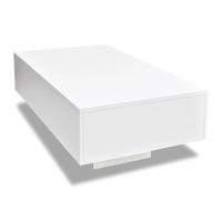 vidaXL Table Basse Haute Brillance Blanc Table de Canapé Table de Salon Meuble