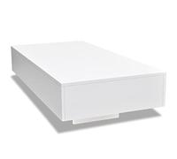 vidaXL Table Basse Haute Brillance Blanc Table de Salon Table de Canapé Meuble