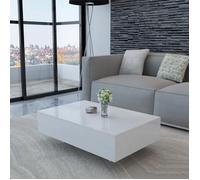 vidaXL Table basse Haute brillance Blanche