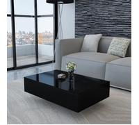 vidaXL Table basse Haute brillance Noir
