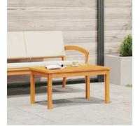 vidaXL Table basse en bois d'acacia massif – Huile naturelle – Moderne pour jardin et terrasse