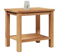 vidaXL Table Basse Marron 50 x 35 x 45 cm Bois de Teck Massif, Table Basse d'extérieur, Meuble de Jardin Moderne, Design Minimaliste pour se détendre et se réunir