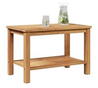 vidaXL Table Basse Marron 70 x 40 x 45 cm Bois de Teck Massif, Table Basse d'extérieur, Meuble de Jardin Moderne, Design Minimaliste pour se détendre et se réunir