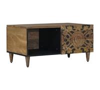 vidaXL Table Basse Marron 80 x 50 x 40 cm Bois de Mangue Massif, Table Basse en Bois de Mangue, Design rectangulaire, pièce Centrale compacte, déco Unique pour Salon