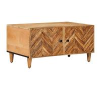 vidaXL Table Basse Marron 80 x 50 x 40 cm Bois de Mangue Massif, Table Basse Moderne, Rectangulaire, Bois Massif Marron, Élégante Décoration Intérieure, Pratique et Compacte