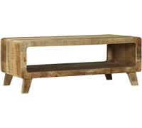 vidaXL Table basse marron 90 x 50 x 35 cm Bois massif de manguier rugueux