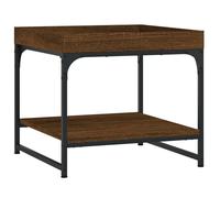 vidaXL Table basse marron aspect chêne 49,5x49,5x45 cm Matériau dérivé du bois