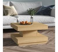 vidaXL Table basse Marron clair 60x60x35 cm MDF286096 Marron G