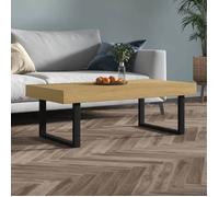 vidaXL Table basse Marron clair et noir 120x60x40 cm MDF et fer 286102