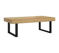 Vidaxl Table Basse Marron Clair Et Noir 120x60x40 Cm Mdf Et Fer Multicolore