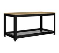 vidaXL Table basse Marron clair et noir 90x45x45 cm MDF et fer