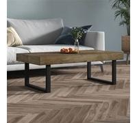 vidaXL Table basse Marron foncé et noir 120x60x40 cm MDF et fer 286103