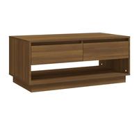 vidaXL Table basse marron imitation chêne 102,5x55x44 cm Matériau dérivé du bois