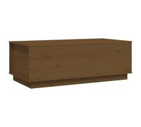 vidaXL Table basse marron miel 100x50x35 cm pin massif