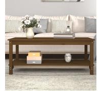 vidaXL Table basse Marron miel 110x55x45 cm Bois massif de pin 822275
