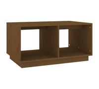 Vidaxl Table Basse Marron Miel 80x50x40 Cm Bois Massif De Pin Marron