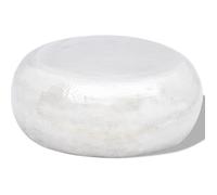 vidaXL Table basse martelée en aluminium Argenté