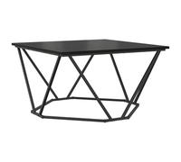 vidaXL Table Basse Moderne en Chêne Noir avec Base Métallique Géométrique pour Sièges de Salon et Affichage Décoratif | Idéale pour Un Usage Quotidien Design Rectangulaire Mobilier d'Intérieur Accent