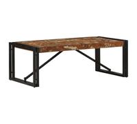 vidaXL Table Basse Multicolore 100x50x35cm Bois de récupération Massif, Table latérale, Table de Salon, Table d'accent, Bout de canapé, Table Centrale