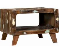 vidaXL Table basse multicolore 50 x 50 x 35 cm bois massif recyclé