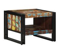 vidaXL Table basse latérale 50x50x38 cm Bois de manguier massif brut