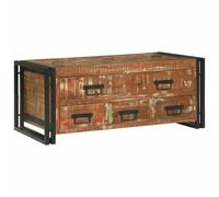 vidaXL Table Basse Multicolore 90 x 50 x 38 cm Bois Recyclé Solide, Table Basse Moderne, Accent Chic, Surface Fonctionnelle, Meuble Robuste, Compact pour Salon