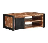 vidaXL Table basse multicolore 90x50x36 cm en bois de récupération massif